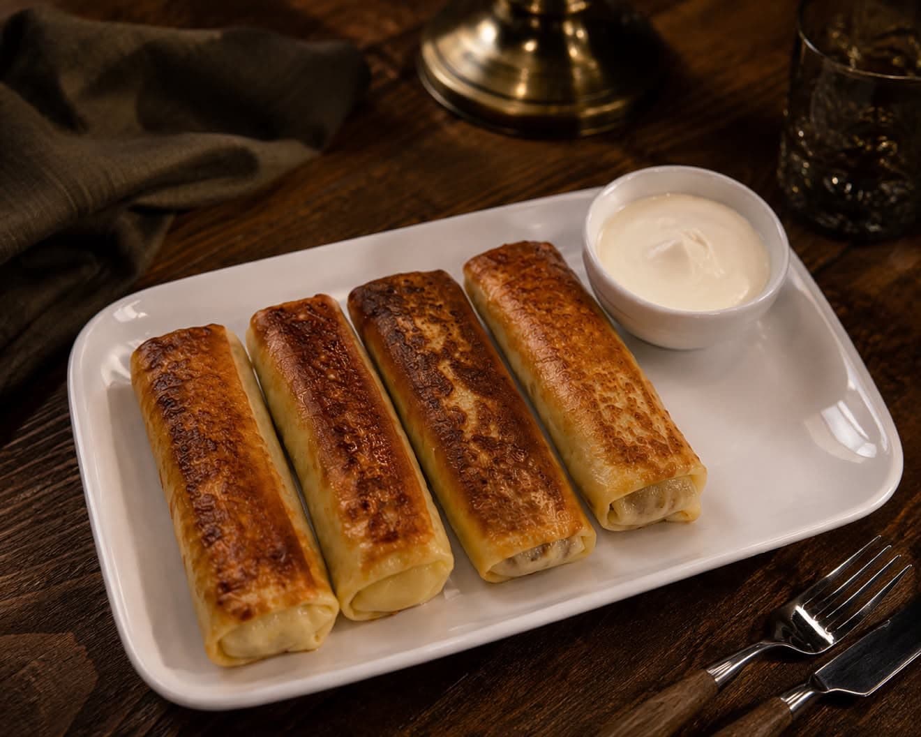 Blini med köttfyllning